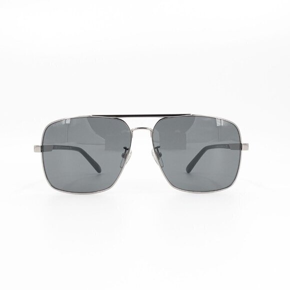 Gucci GG1289 Navigator Sunglasses Silver Gray OS - Picture 1 of 16